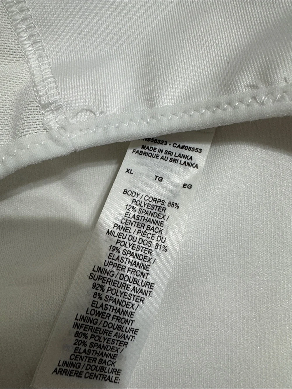 Nike White Racerback Sports Bra with Black Logo